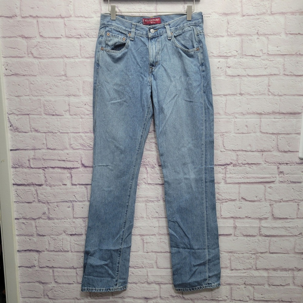 VTG Levis 505 Nouveau Low Rise Straight Denim Jeans Wm 6 Long Tall Retro Grunge